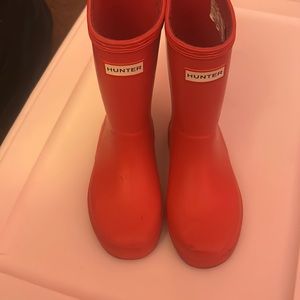 Hunter Kids Red Boots